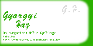 gyorgyi haz business card